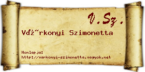 Várkonyi Szimonetta névjegykártya